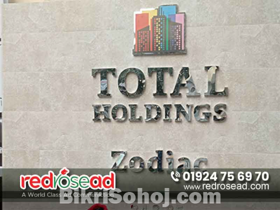 3D SS Letter or SS Top Letter Signage price in Bangladesh